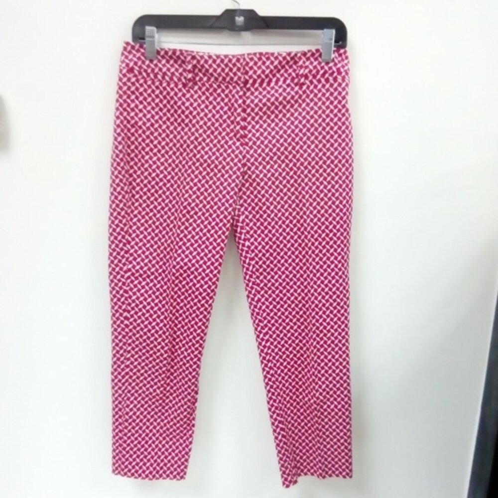 New York & Company Magenta/White Capri size 2